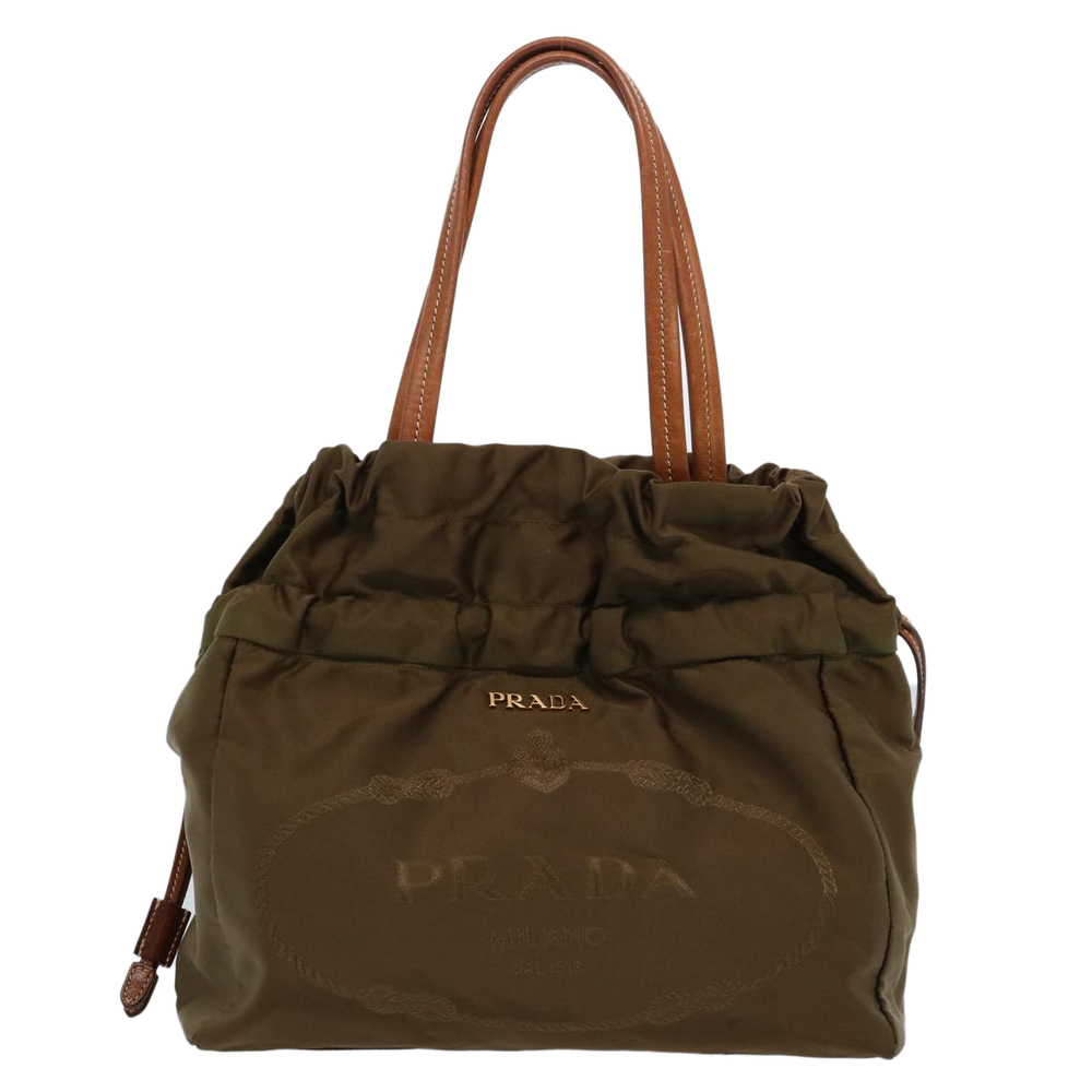 PRADA Shoulder Bag Nylon Khaki Auth bs10307 - Picture 13 of 16